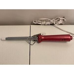 Vidal Sassoon 1/2 curling iron plug red VSC‎ 02A tight curls bangs vintage 90s